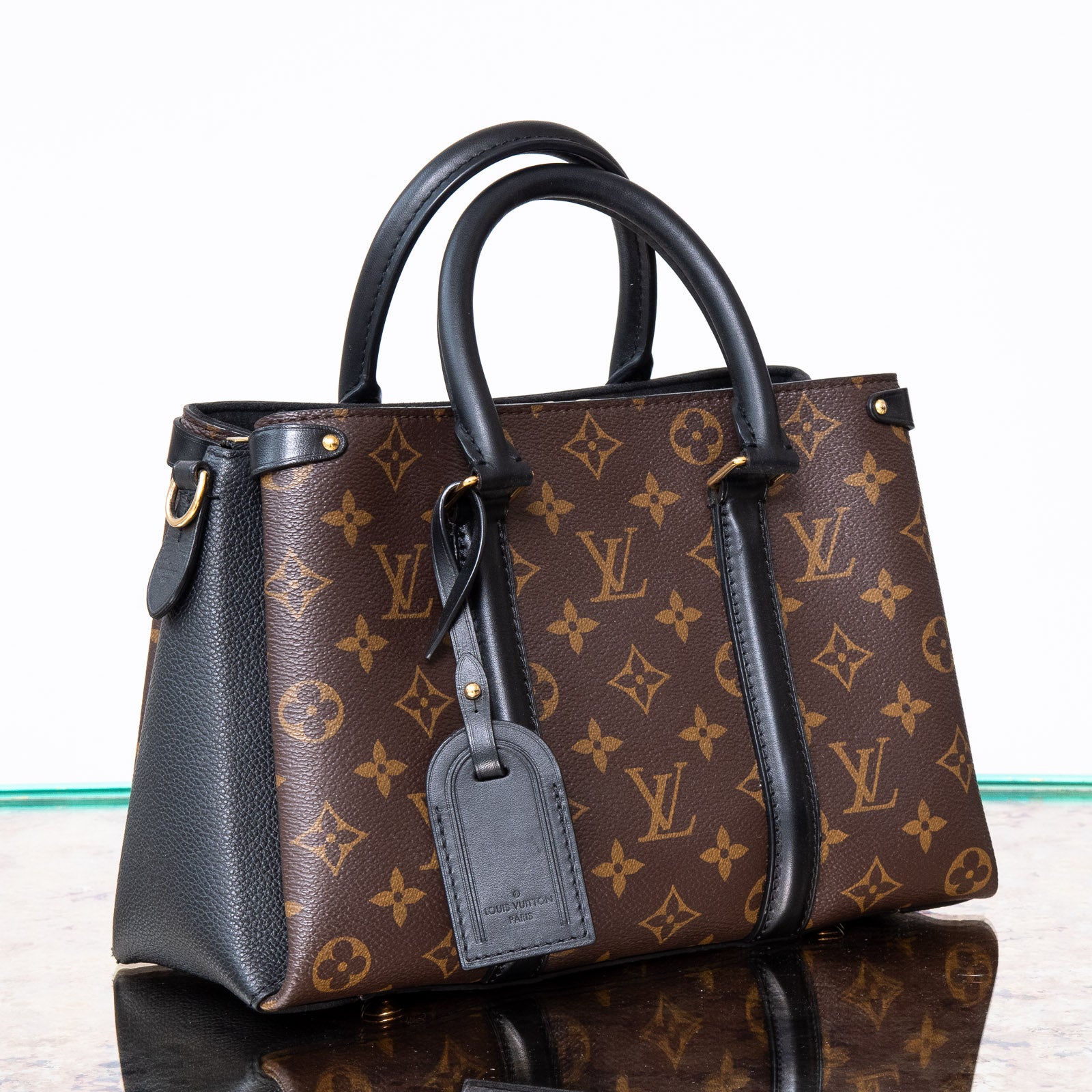 Louis Vuitton Soufflot Tote Monogram Canvas with Leather MM Brown