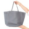 Celine Cabas Phantom Grey Leather Tote Bag