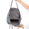 Celine Cabas Phantom Grey Leather Tote Bag