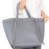 Celine Cabas Phantom Grey Leather Tote Bag
