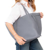 Celine Cabas Phantom Grey Leather Tote Bag