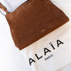 Alaïa Le Click Medium  Brown Suede Soulder Bag