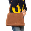 Alaïa Le Click Medium  Brown Suede Soulder Bag