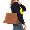 Alaïa Le Click Medium  Brown Suede Soulder Bag