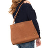 Alaïa Le Click Medium  Brown Suede Soulder Bag