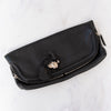 Alexander McQueen Leather Black Double Zip Skull Clutch Bag