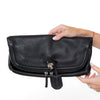 Alexander McQueen Leather Black Double Zip Skull Clutch Bag