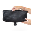 Alexander McQueen Leather Black Double Zip Skull Clutch Bag