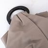 Armani Collezione Taupe Leather Pleated Top Handle Bag