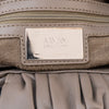 Armani Collezione Taupe Leather Pleated Top Handle Bag