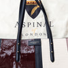 Aspinal Of London Navy Burgundy Cream Leather Tote Bag