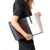 Aspinal Of London Navy Burgundy Cream Leather Tote Bag