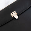 Asprey Black Leather Top Handle Bag