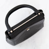 Asprey Black Leather Top Handle Bag