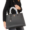 Burberry Black Medium Grainy Leather Frances Bag