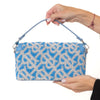 Burberry Cornflower Blue  Sequins Yarn Shoulder Bag
