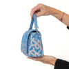 Burberry Cornflower Blue  Sequins Yarn Shoulder Bag