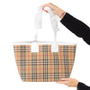 Burberry  London Vintage Check And White Tote Bag