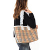 Burberry  London Vintage Check And White Tote Bag