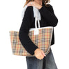 Burberry  London Vintage Check And White Tote Bag