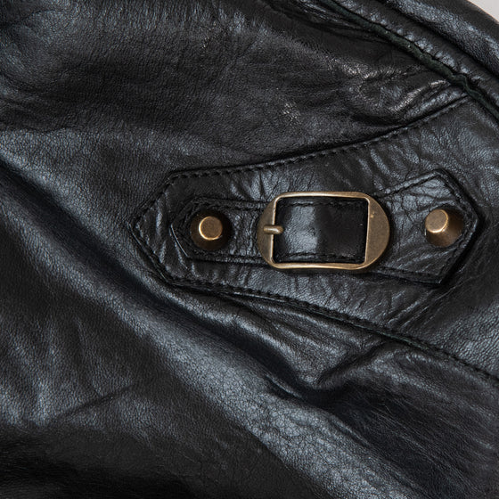 Balenciaga Black Leather Arena Classic City Bag