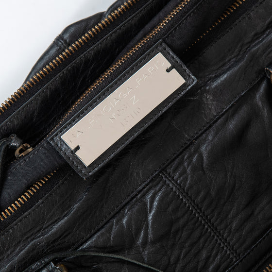 Balenciaga Black Leather Arena Classic City Bag