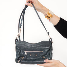  Balenciaga Dark Grey Leather Hip Crossbody Bag