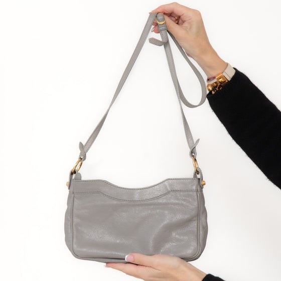 Balenciaga Grey Leather Hip Bag