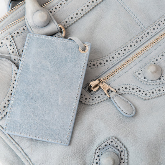 Balenciaga Pale  Blue Giant City Brogues Bag