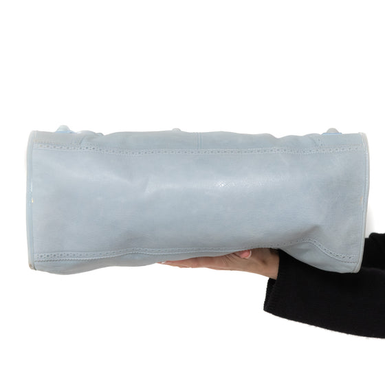 Balenciaga Pale  Blue Giant City Brogues Bag
