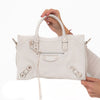 Balenciaga Small Off White Leather City Bag