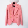 Balmain  Pink Tweed Double Breast Jacket
