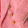 Balmain  Pink Tweed Double Breast Jacket