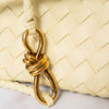 Bottega Veneta Andiamo Top Handle Light Yellow Leather Bag
