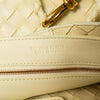 Bottega Veneta Andiamo Top Handle Light Yellow Leather Bag