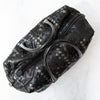 Bottega Veneta Black And Grey Python Intrecciato Leather Boston Bag