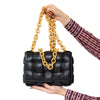 Bottega Veneta The Chain Cassette Black Leather Bag
