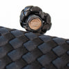 Bottega Veneta Black Intrecciato Satin Knot Clutch Bag