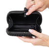 Bottega Veneta Black Intrecciato Satin Knot Clutch Bag