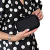 Bottega Veneta Black Intrecciato Satin Knot Clutch Bag