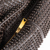Bottega Veneta Brown Double Knot Beaded Leather Clutch Bag