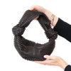 Bottega Veneta Brown Double Knot Beaded Leather Clutch Bag