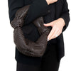Bottega Veneta Brown Double Knot Beaded Leather Clutch Bag