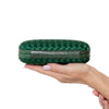 Bottega Veneta Green Intrecciato Satin Knot Clutch Bag