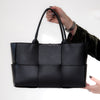 Bottega Veneta Medium Arco Intrecciato Black Leather Tote Bag