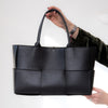 Bottega Veneta Medium Arco Intrecciato Black Leather Tote Bag