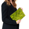 Bottega Veneta Chlorophyll And Silver Metallic Medium Flat Pouch