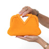 Bottega Veneta Tangerine Orange Point Top Handle Bag