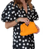 Bottega Veneta Tangerine Orange Point Top Handle Bag