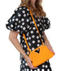 Bottega Veneta Tangerine Orange Point Top Handle Bag